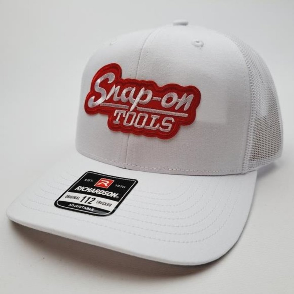 Snap On Tools Richardson 112 Trucker Mesh Snapback Cap Hat Embroidered Patch